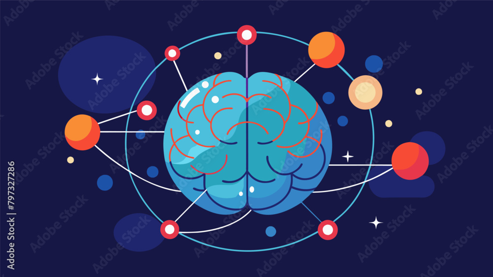 A universal brain symbolizing the potential for a worldwide network of ...