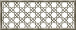 Arabic geometric golden pattern. Islamic ornament mashrabiya panel. Wall screen Islamic traditional motif, 3d silver grill. Isolated on white  background. Artistic metal casting. Illustration