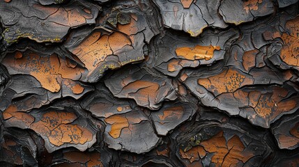 Poster - A mesmerizing macro photograph showcasing the intricate texture of tree bark, with fine lines, rough edges, and subtle patterns creating a visually captivating image