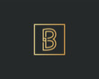 creative alphabet letter B icon logo