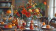© tongpatong - Thanksgiving Day dinner on a festively decorated table