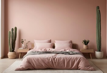 Wall Mural - Scandinavian bedroom interior - stock photo