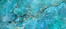 Bright Turquoise Marble Texture With Bold Blue And Green Veins, Designed To Stand Out As A Vibrant And Refreshing Background