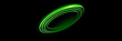 Green glowing shiny lines effect vector background. Luminous white lines of speed. Light glowing effect