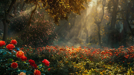 Wall Mural - poppies in the field