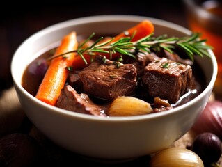 Wall Mural - a bowl of meat and vegetables