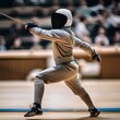 A fencer competing at the Paris Olympics2