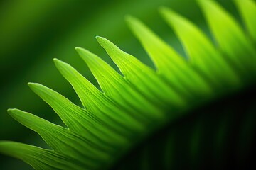 Wall Mural - a close up of a green leaf