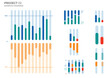 Design business elements charts in color. Vector illustration.