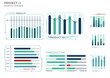 Business elements charts in color. Finance Charts.