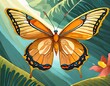 illustration of a large tropical butterfly