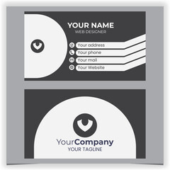 Wall Mural - Black and white design business card template