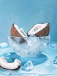 Hyper Realistic Ice Bowl with Coconut