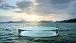 Water Surface: Glass Podium for Product Display, 3D Rendered