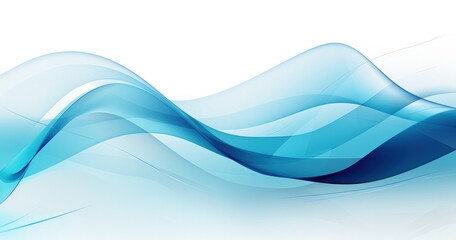 Wall Mural - smooth blue abstract curves