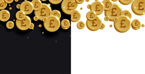 Wall Mural - foreign currency golden pound sign background design