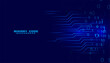 cyberspace binary code tech background with circuit lines