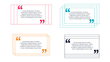 collection of quote box frame template for web talk or comment