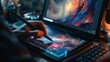 © Plaifah - A digital artist creating digital art using a stylus and graphics tablet, showcasing the fusion of technology and creativity.