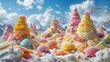 Delicious Candy Land Fantasy 3D Art