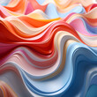 abstract colorful background with smooth wavy lines. 3d render illustration
