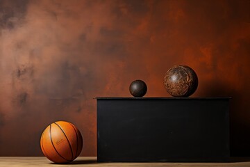 Wall Mural - Basketball ball sports white background simplicity and AI generated Image by raw pixel