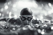 swimmer portrait, AI generated