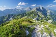 Panoramic View of a Mountain Range Under a Clear Blue Sky - Nature Scenery, Outdoor Adventure, Travel Destinations