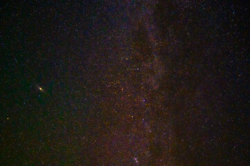 Wall Mural - night starry sky with bright stars, milky way and galaxies