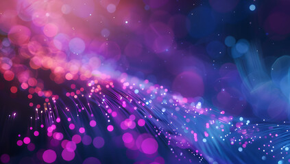 Wall Mural - Abstract technology pink and violet background with swirling connection speed lines