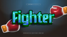 Blue Red And Yellow Fighter 3d Editable Text Effect - Font Style
