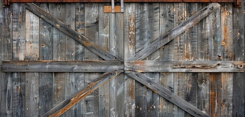 Wall Mural - old wooden door with nails