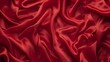 Gold fabric background, wavy red texture. Luxurious silky smooth fabric Ai generated 
