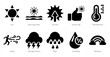A set of 10 mix icons as sun, morning view, sunrise