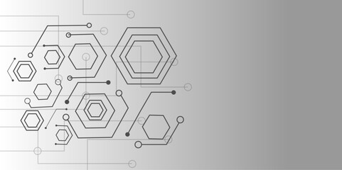 Vectors Geometric abstract background with simple Hexagon elements. Vector illustration for medicine, technology or science design.