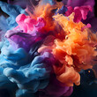 Abstract background of acrylic ink in water. Colorful abstract background.