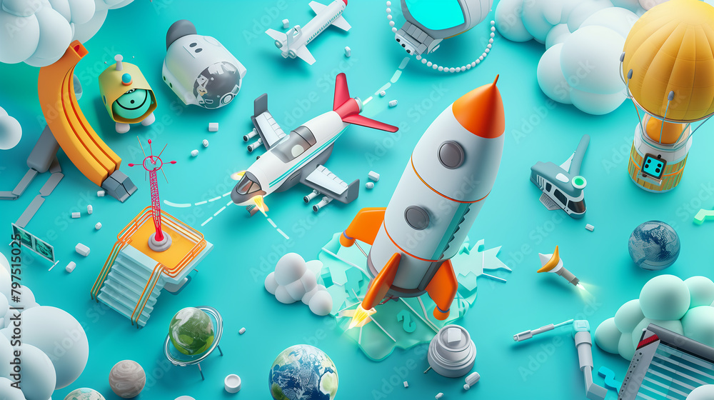 a startup's journey from inception to success, depicting key milestones ...