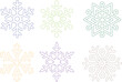 Snowflake Coasters Digital Vector File for Laser Cutter. Christmas Coasters