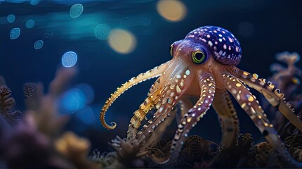 Canvas Print - octopus in aquarium