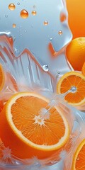 Canvas Print - orange and water