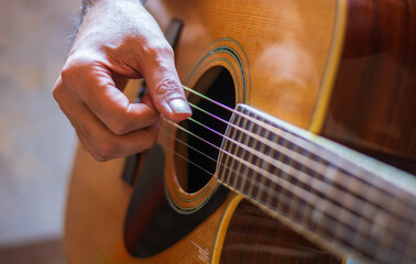 Sticker - wonderful hands on the strings of the classical guitar