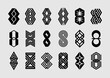 Bundle of geometric line number 8 logo design
