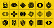 Modern simple letter O logo, number 0 vector bundle