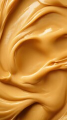 Wall Mural - A close up of a creamy yellow substance with a swirl pattern