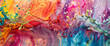 A cascade of vibrant hues splashes across the canvas, each drop a testament to the chaos of creation.
