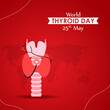 Vector illustration of World Thyroid Day social media feed template