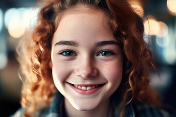 Sticker - a close up of a smiling girl