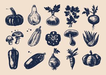 Wall Mural - a bunch of different types of vegetables