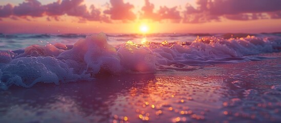 Wall Mural - Moments of silence are filled with the soothing sound of waves, a comforting backdrop to romantic musings. 