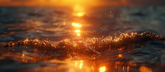 Wall Mural - The sun's final rays dance on the water, a backdrop for whispered promises and stolen glances. -